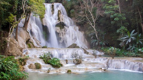 Chasing waterfalls in Luang Prabang and loving every minute of it! This one's a total beauty.